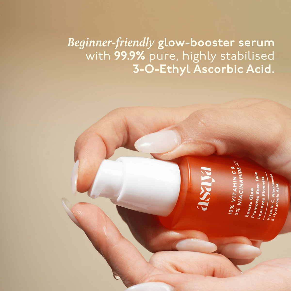 Asaya 10% Vitamin C Serum With 5% Niacinamide & Antioxidant Face Serum For Glowing Skin & Dullness