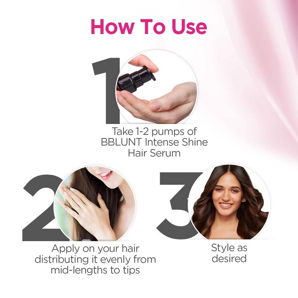 BBlunt Intense Shine Hair Serum With Rice & Silk Protein For Shinier Hair