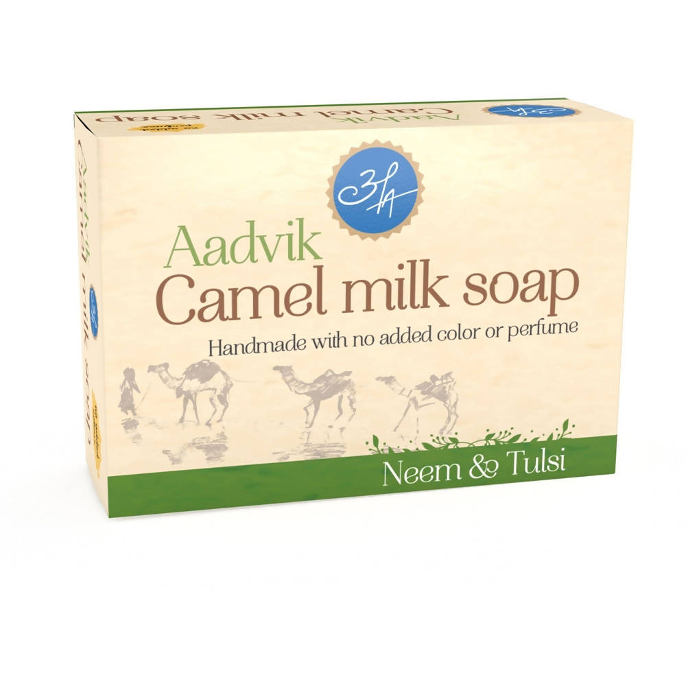 Buy Aadvik Camel Milk Soap With Neem & Tulsi from DrMediCart, Ship from India to USA