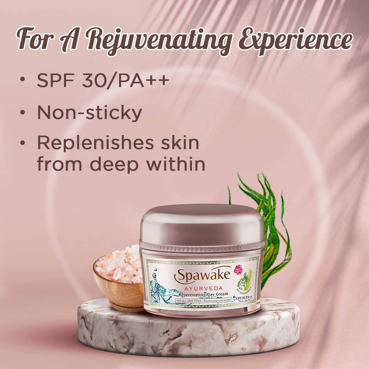 Spawake Ayurveda Face Cream, Rejuvenating Day Cream with SPF 30 PA++ - DrMediCart