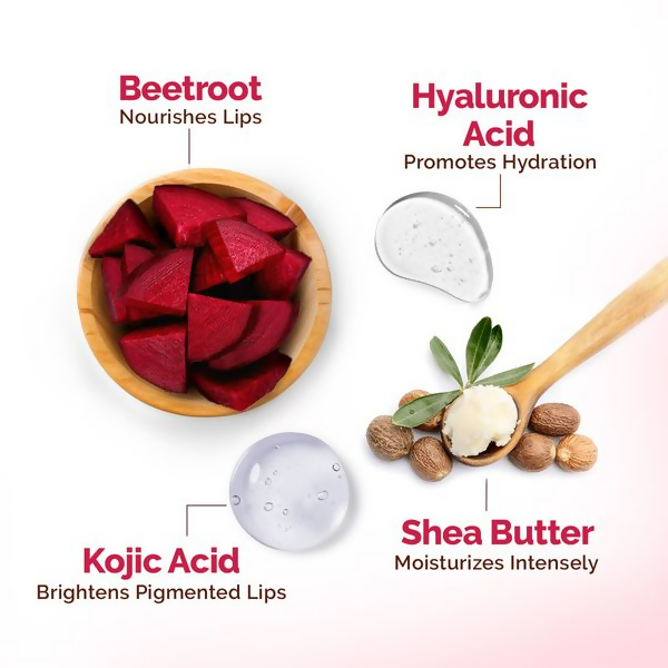 Mamaearth Beetroot Moisture Therapy Lip Balm with Beetroot & Hyaluronic Acid For Dry & Chapped Lips