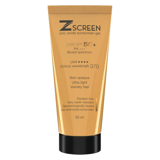 Buy Zscreen Zinc Oxide Sunscreen Gel UVA/UVB Protection SPF 50+ PA+++ from DrMediCart, Ship from India to USA
