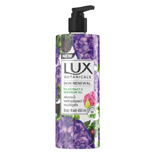 Lux Botanicals Skin Renewal Body Wash with Fig Extract & Geranium Oil