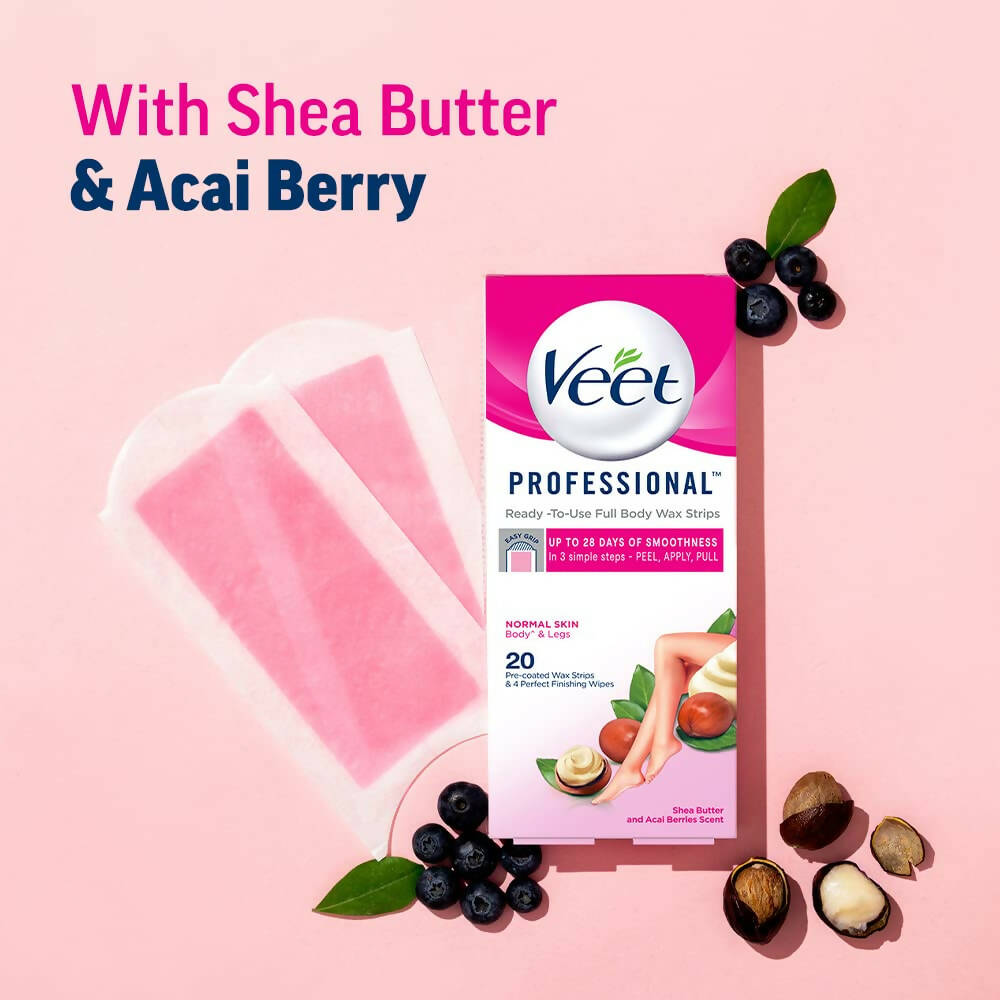 Veet Professional Waxing Strips for Women - Normal Skin