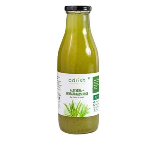 Adrish Organic Aloevera + Wheatgrass Juice