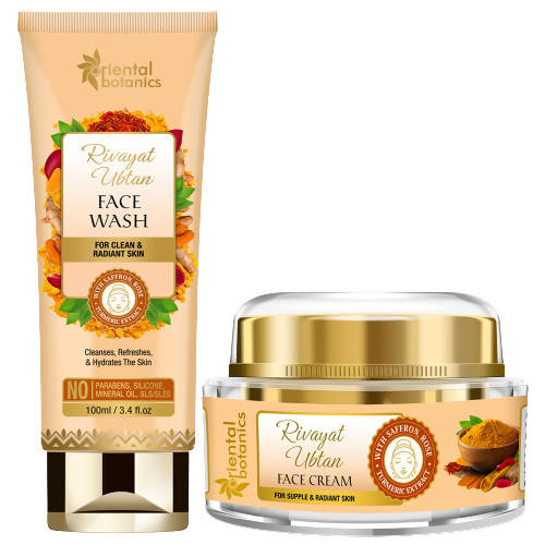 Buy Oriental Botanics Rivayat Ubtan Face Wash And Face Cream Combo from DrMediCart, Ship from India to USA