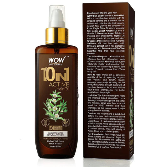 Buy Wow Skin Science 10 In 1 Miracle Hair Oil from DrMediCart, Ship from India to USA