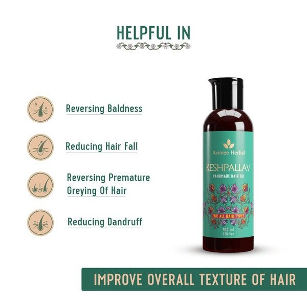 Avimee Herbal Keshpallav Hair Oil & Hairtone PV 1 Handmade Scalp Spray Combo With Rosemary, Amla, Methi & Bhringraj