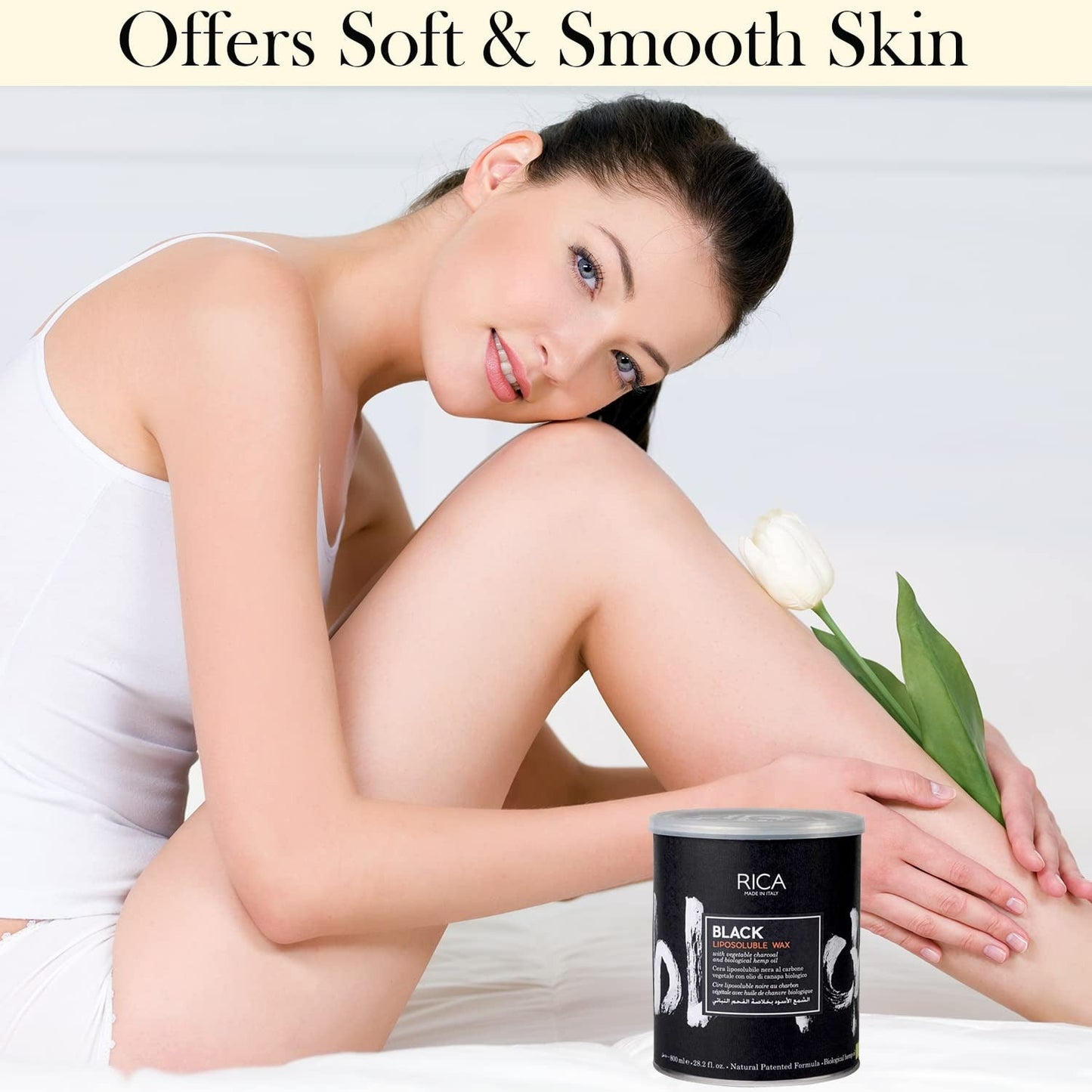 Rica Black Liposoluble Wax With Vegetable Charcoal, For All Skin Types