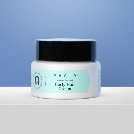 Arata Curly Hair Cream For Curl Definition With Abyssinian Seed Oil & Shea Butter