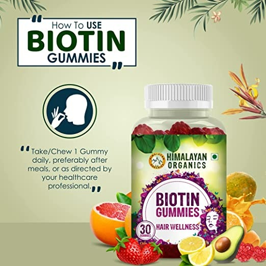 Himalayan Organics Biotin Gummies Hair Vitamins - DrMediCart