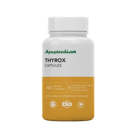 Buy Ayushvedham Thyrox Capsules from DrMediCart, Ship from India to USA