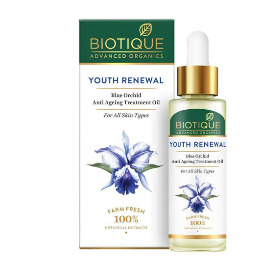 Buy Biotique Youth Renewal Blue Orchid age support     Treatment Oil from DrMediCart, Ship from India to USA