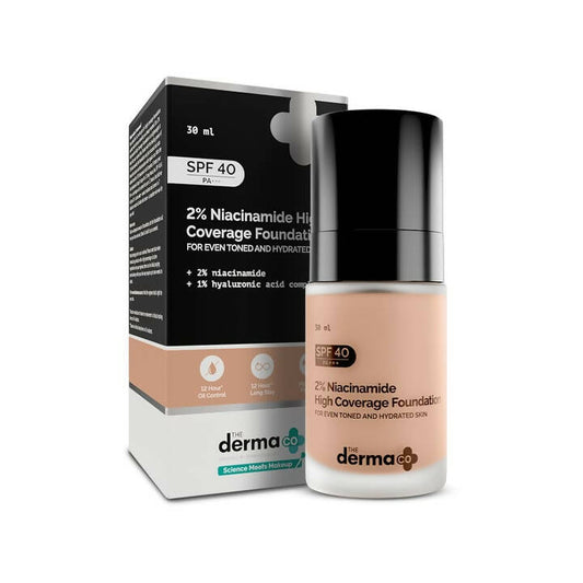The Derma Co 2% Niacinamide High Coverage Foundation-02 Nude