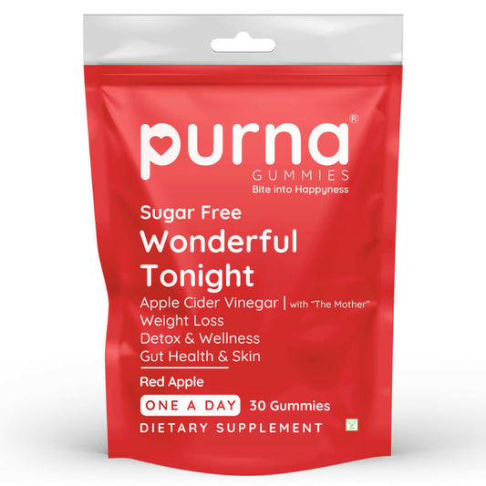 Purna Gummies Apple Cider Vinegar for Adults & Kids Better Digestion & Clear Skin