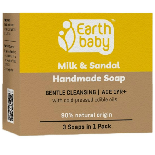 Earthbaby Natural Handmade Milk & Sandal Bath Soap