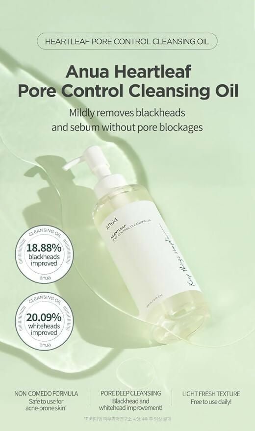 Anua Heartleaf Pore Control Cleansing Oil - Korean Skincare