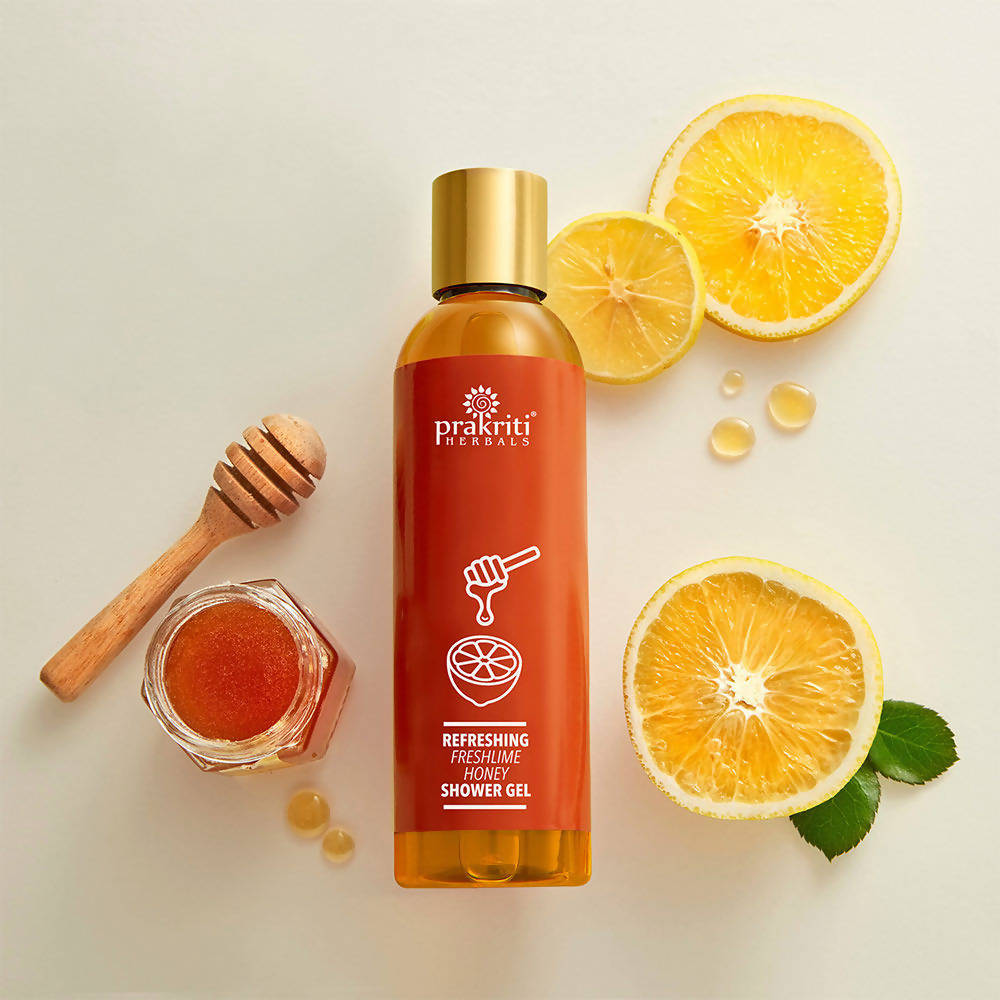 Prakriti Herbals Refreshing Freshlime Honey Shower Gel