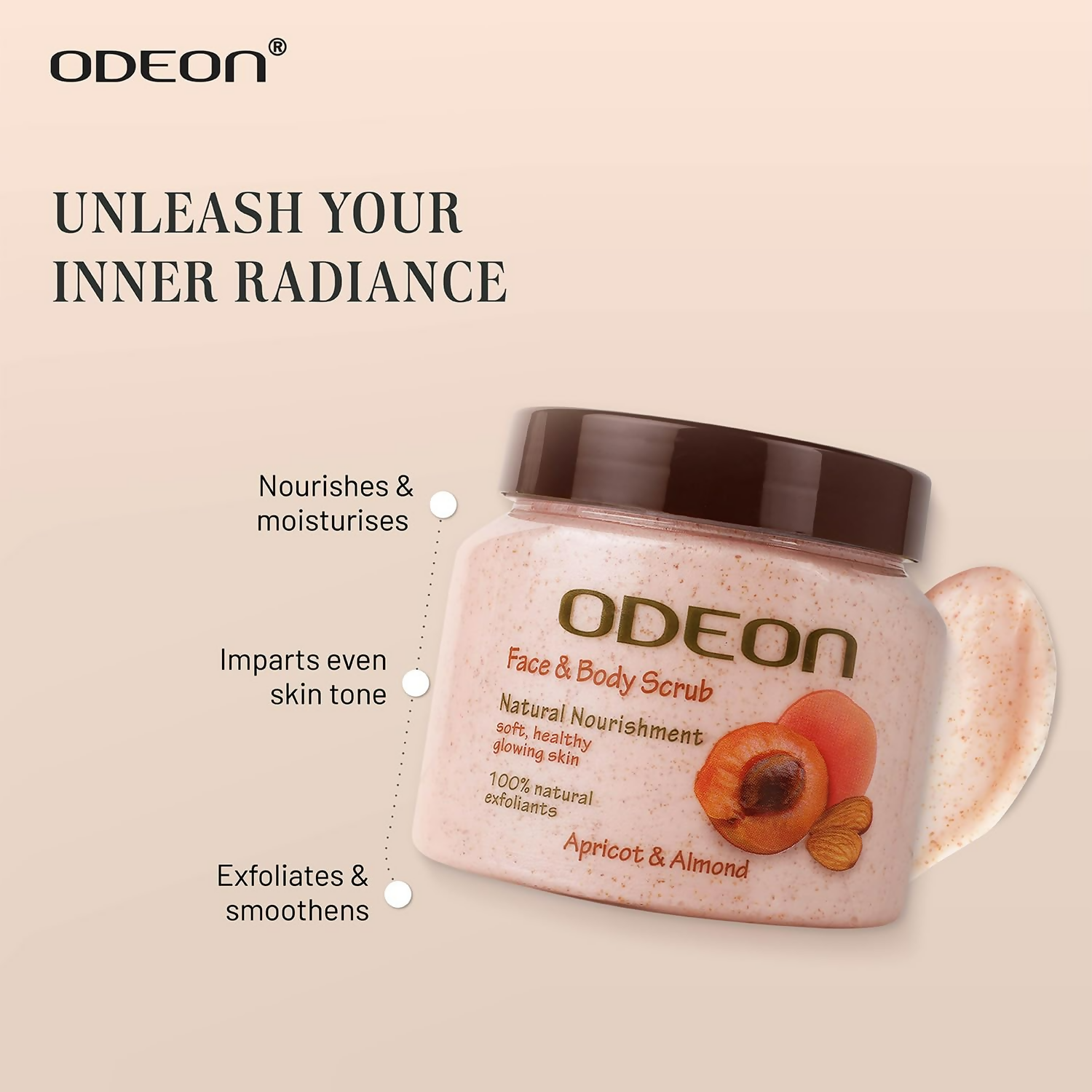 Odeon Apricot & Almond Face & Body Scrub