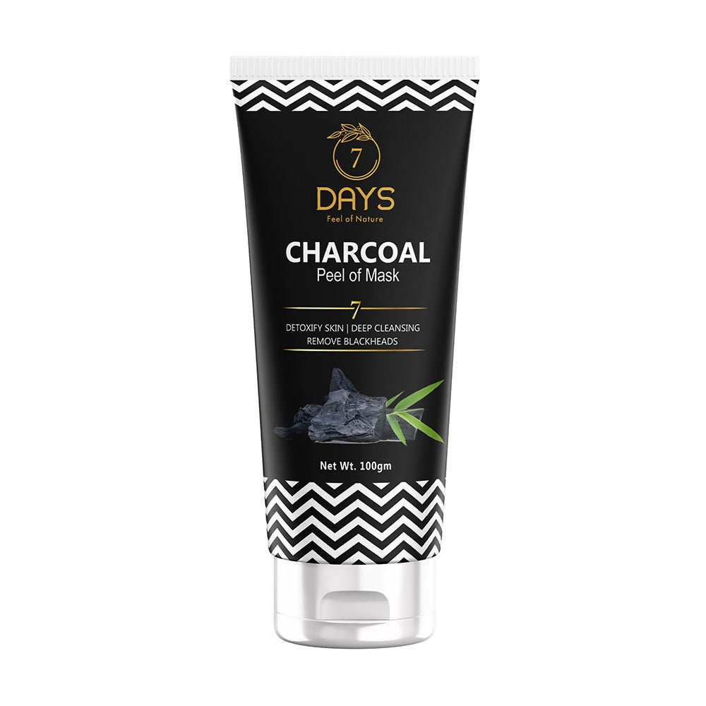 7 Days Activated Charcoal Face Mask - Peel Off - No Parabens & Mineral Oils