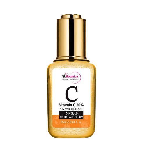 Buy St.Botanica Vitamin C 20%, E & Hyaluronic Acid 24k Gold Night Face Serum from DrMediCart, Ship from India to USA