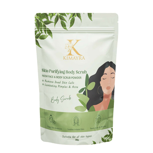 Kimayra Natural Neem Skin Purifying Face & Body Scrub For Acne, Pimple-Free Clear Skin