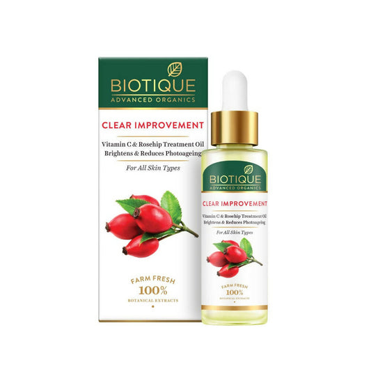 Buy Biotique Advanced Organics Clear Improvement Vitamin C & Rosehip Treatment Oil from DrMediCart, Ship from India to USA