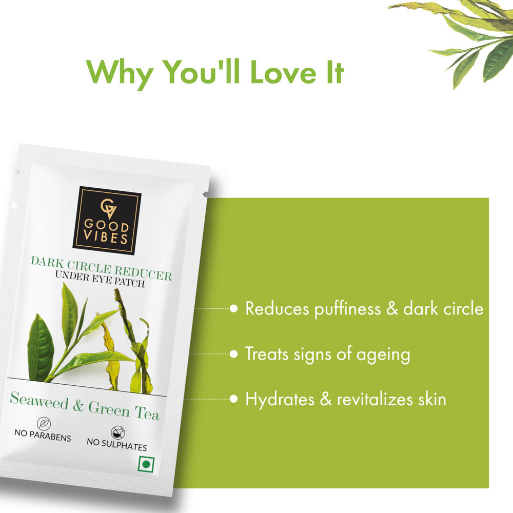 Good Vibes Seaweed & Green Tea Dark Circle Reducer Under Eye Patch
