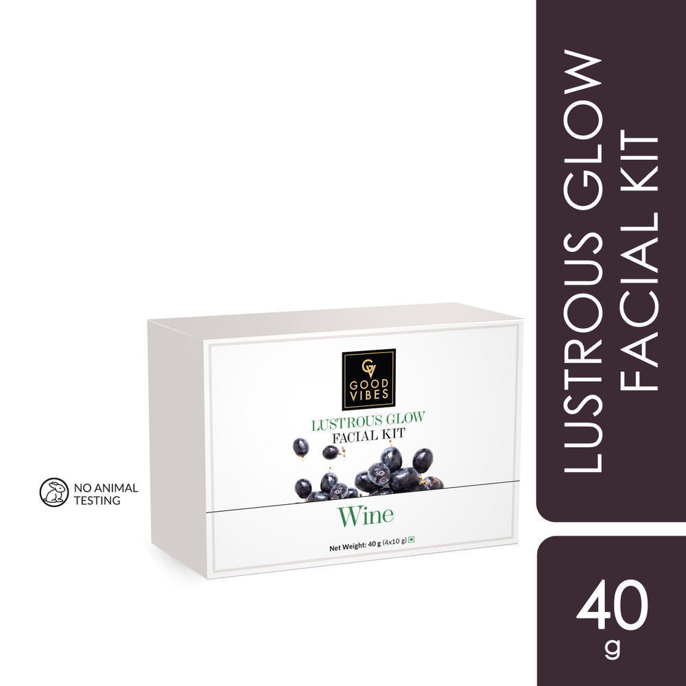Good Vibes Lustrous Glow Facial Kit - Wine