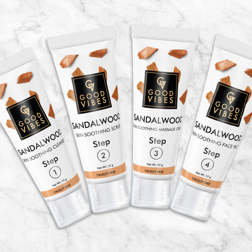 Good Vibes Skin Soothing Facial Kit - Sandalwood