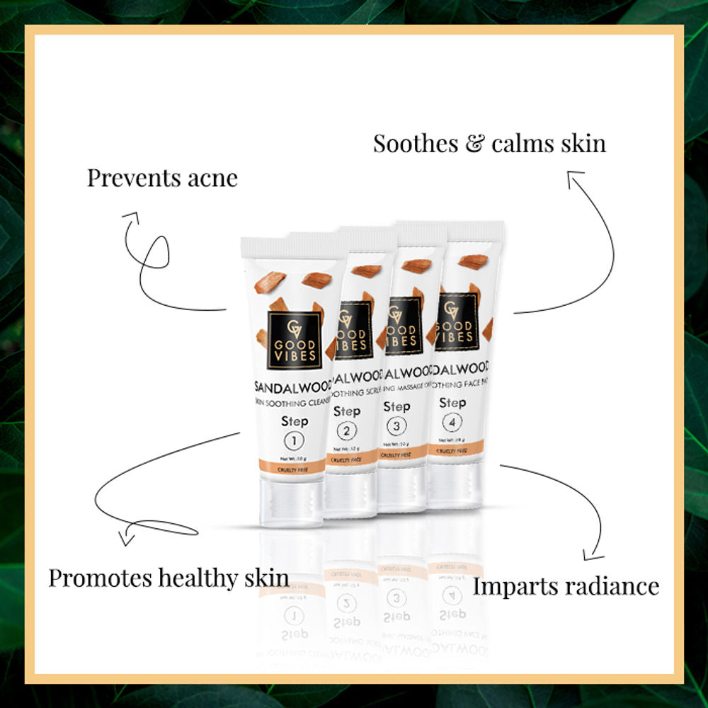 Good Vibes Skin Soothing Facial Kit - Sandalwood