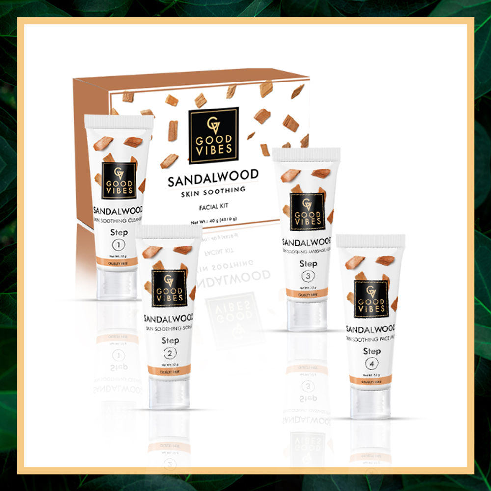 Good Vibes Skin Soothing Facial Kit - Sandalwood