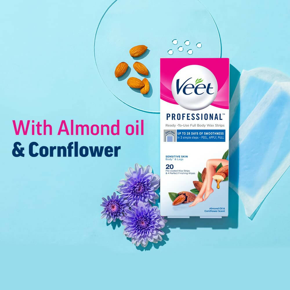 Veet Professional Waxing Strips for Women - Sensitive Skin