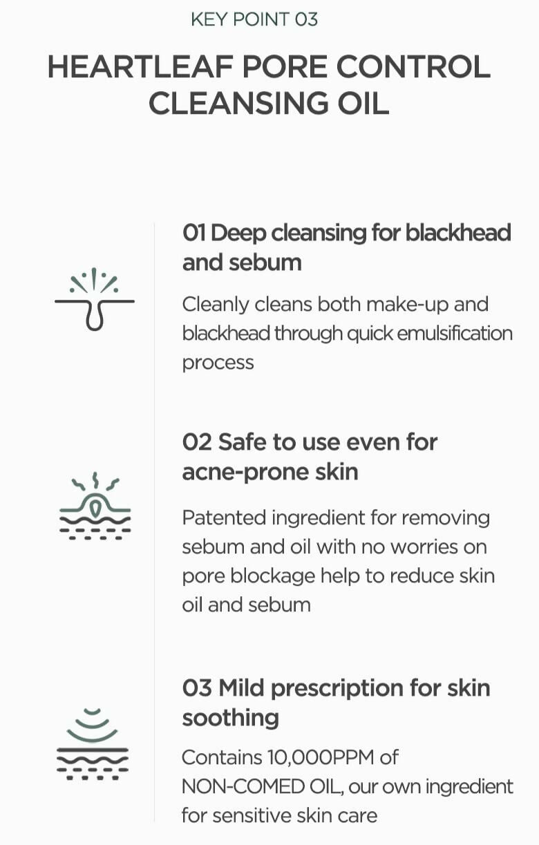 Anua Heartleaf Pore Control Cleansing Oil - Korean Skincare