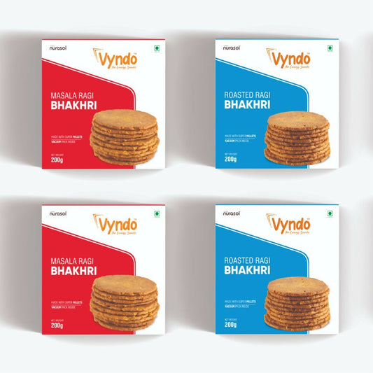 Vyndo Ragi Bhakhri Combo (Roasted Ragi Bhakhri + Masala Ragi Bhakhri)