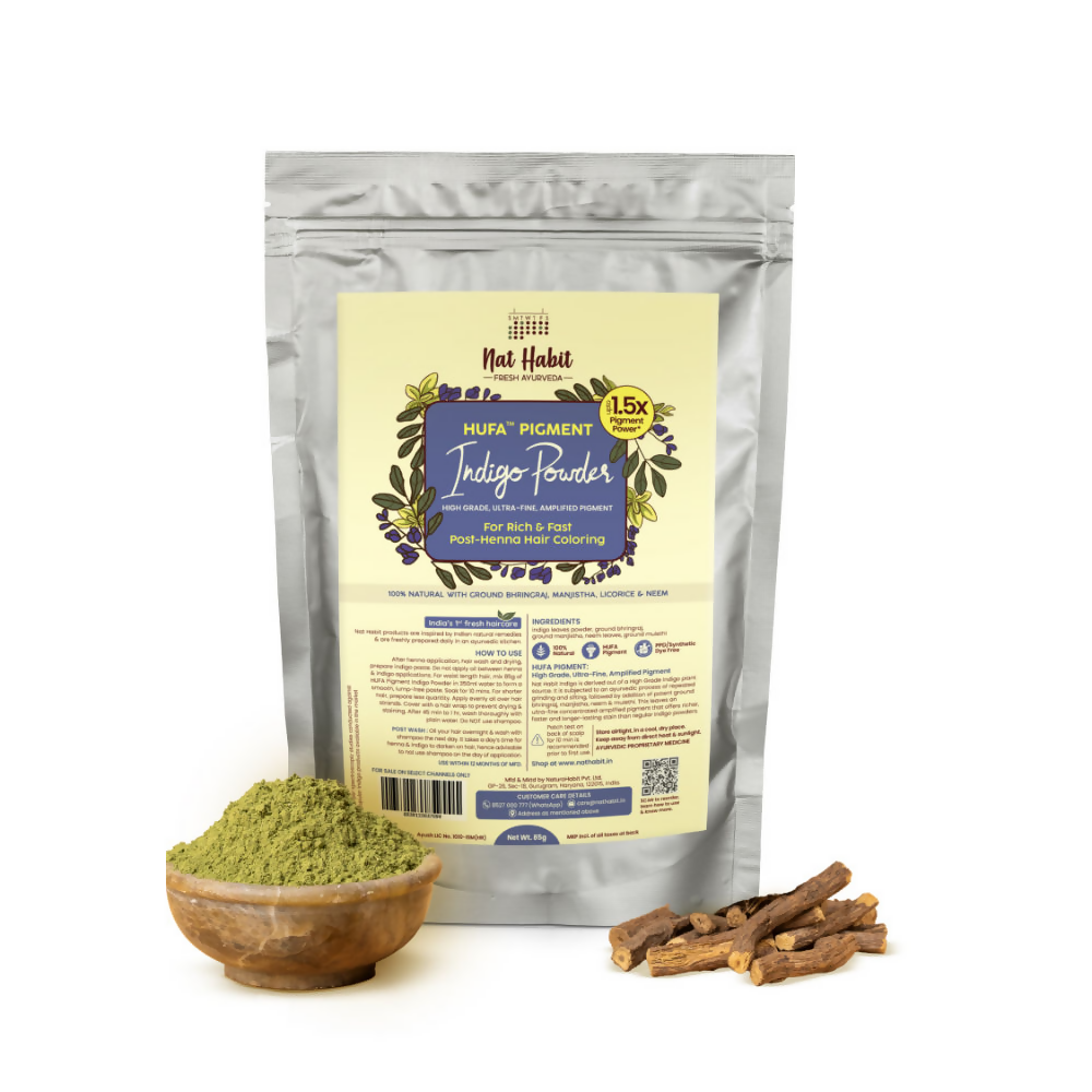 Nat Habit Hufa Pigment Indigo Powder Natural Hair Color