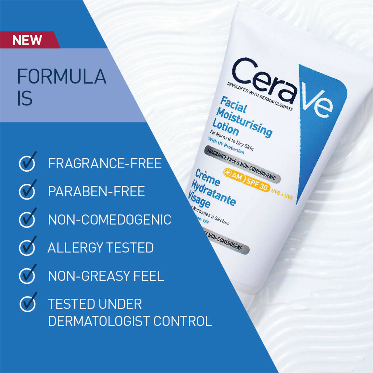 Cerave AM Facial Moisturising Lotion SPF30 for Normal to Dry Skin
