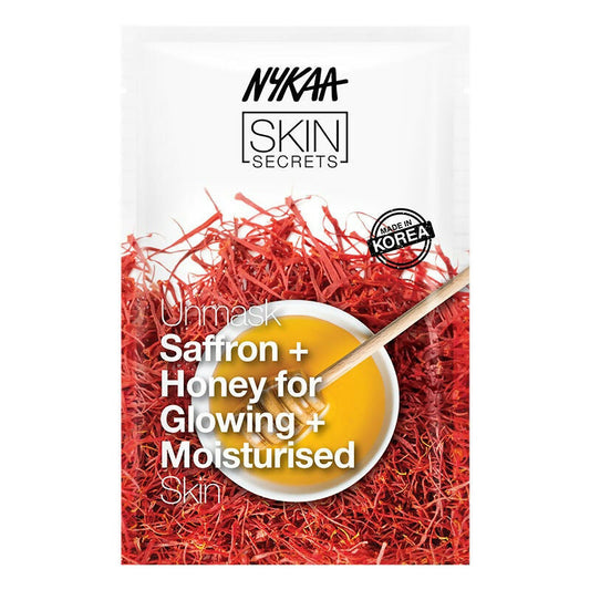 Nykaa Skin Secrets Indian Rituals Saffron + Honey Sheet Mask For Glowing & Moisturised Skin