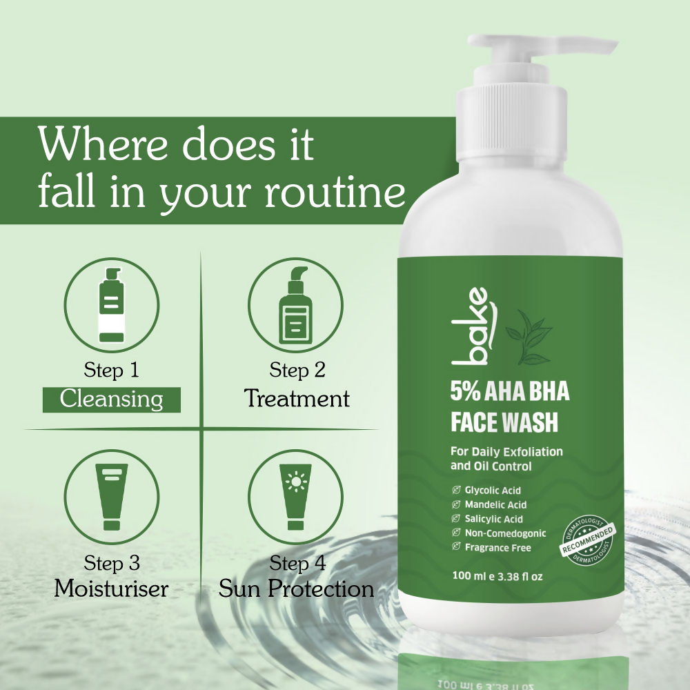 Bake 5% AHA BHA Face Wash With Salicylic Acid