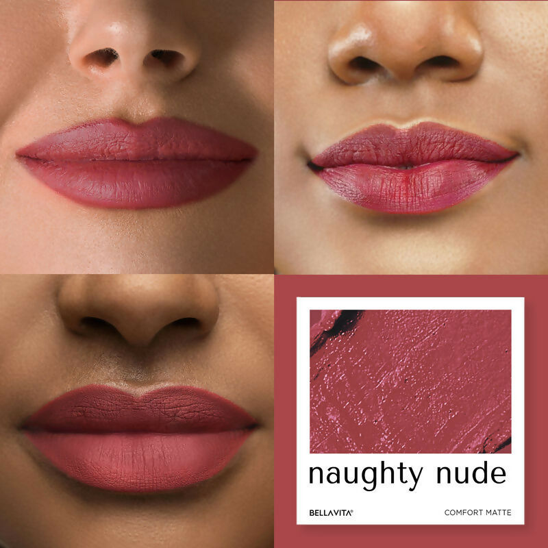 Bella Vita Organic Comfort Matte Bullet Lipstick - Naughty Nude