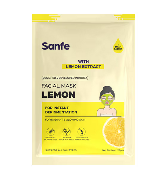 Sanfe Instant Depigmentation Lemon Facial Mask