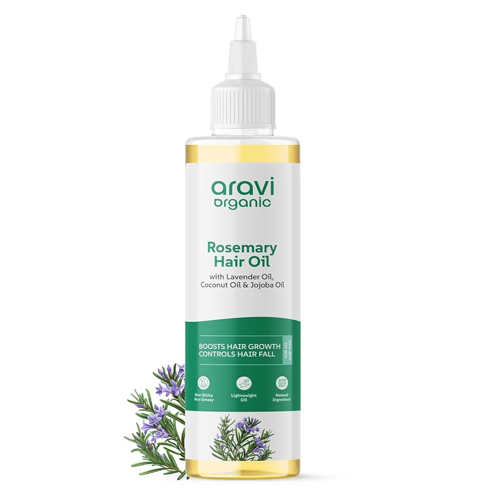 Aravi Organic Rosemary Lavender Hair Growth Hair Oil