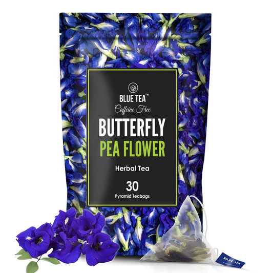 Blue Tea Butterfly Pea Herbal Tea Bags | Anti-Oxidant Rich Herbal Flower Based Caffeine Free - No Preservatives | Detox Tea Natural Premium Herbal Tea