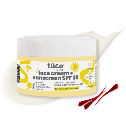 TuCo Intelligent Kids 2-in-1 Saffron Face Cream & Sunscreen For Sun Protection And Glow