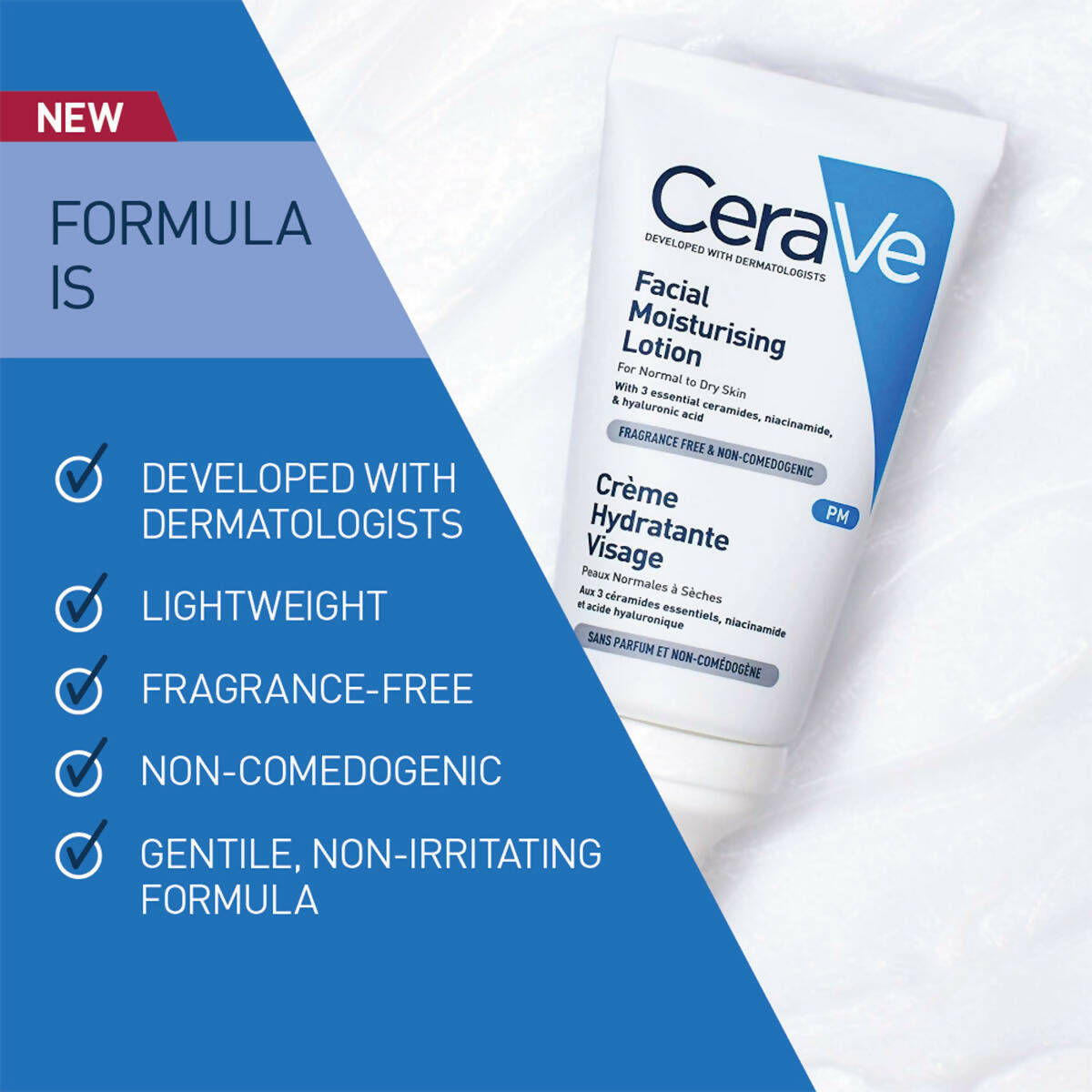 Cerave PM Facial Moisturising Lotion for Normal to Dry Skin