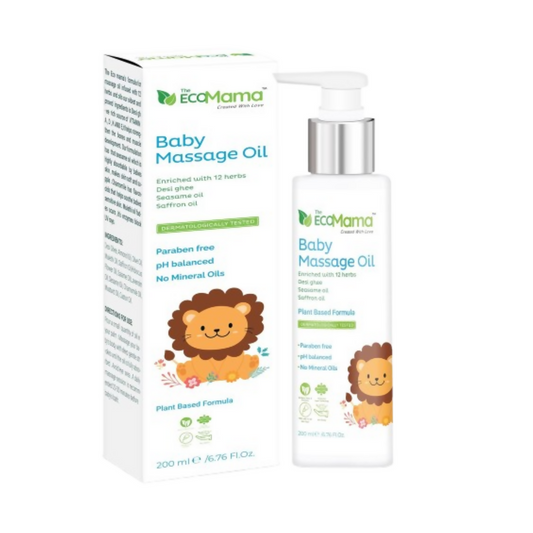 The Eco Mama Baby Massage Oil Infused With Desi Ghee, Mulethi Oil & Chamomile