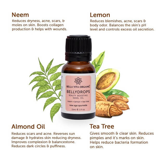 Bella Vita Organic Belly Drops Beauty Boosting Navel Oil - DrMediCart