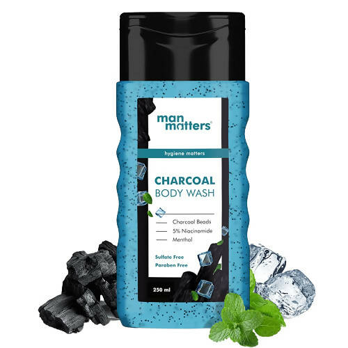 Man Matters Charcoal Body Wash With Menthol, 5% Niacinamide, Instant Cooling