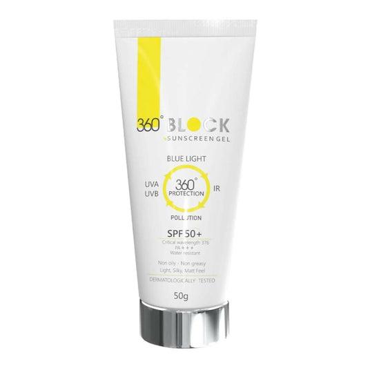 Buy 360 Block Sunscreen Gel SPF 50+, PA+++ UVA/UVB/IR from DrMediCart, Ship from India to USA