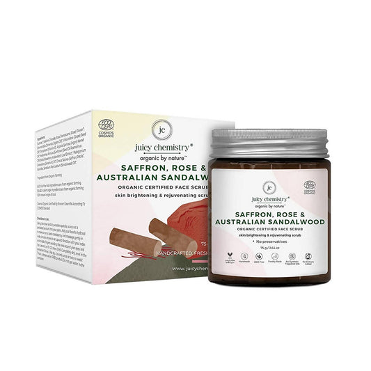 Juicy Chemistry Saffron, Rose & Australian Sandalwood Face Scrub